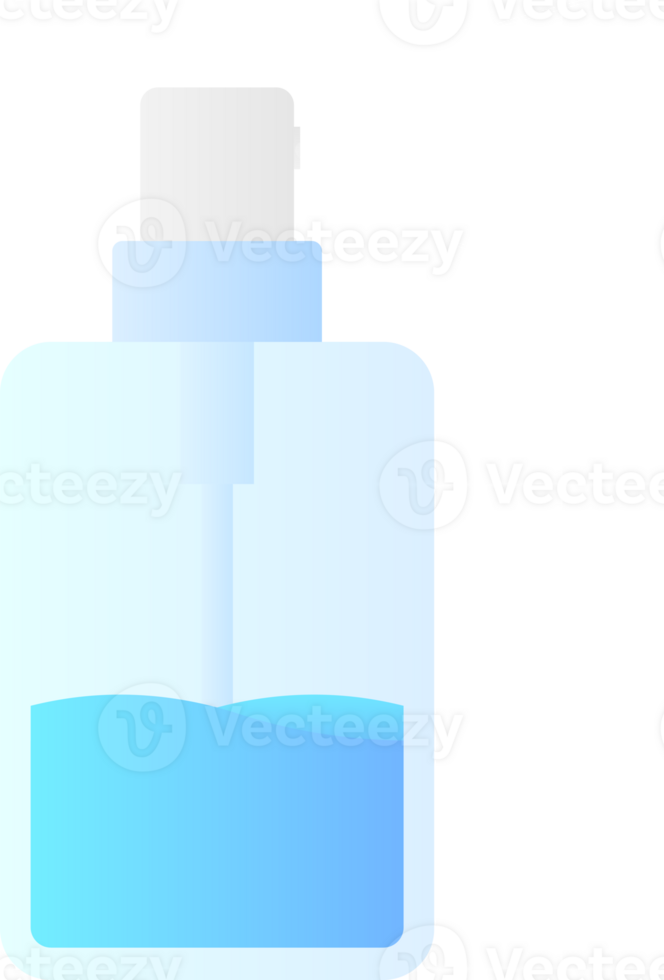 Disinfection sanitizer on transparent background. 3d illustration. png