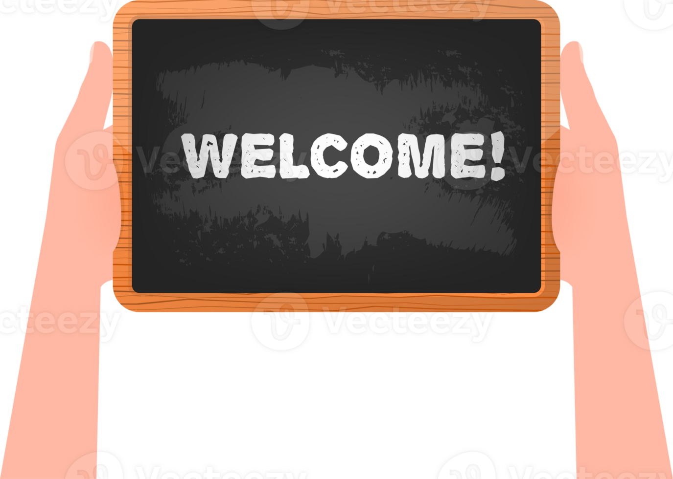 Welcome school board in flat style on white background. Vintage background. Banner design png