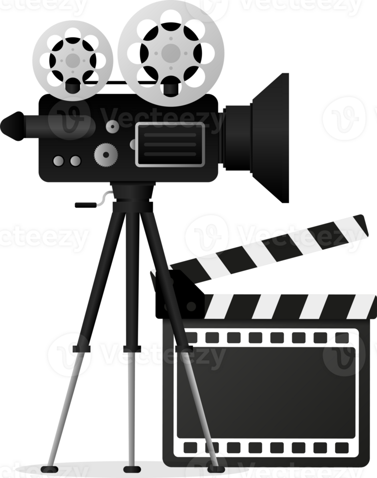 Movie projector, Retro cinema. Cinematography festival. Movie time. illustration. png