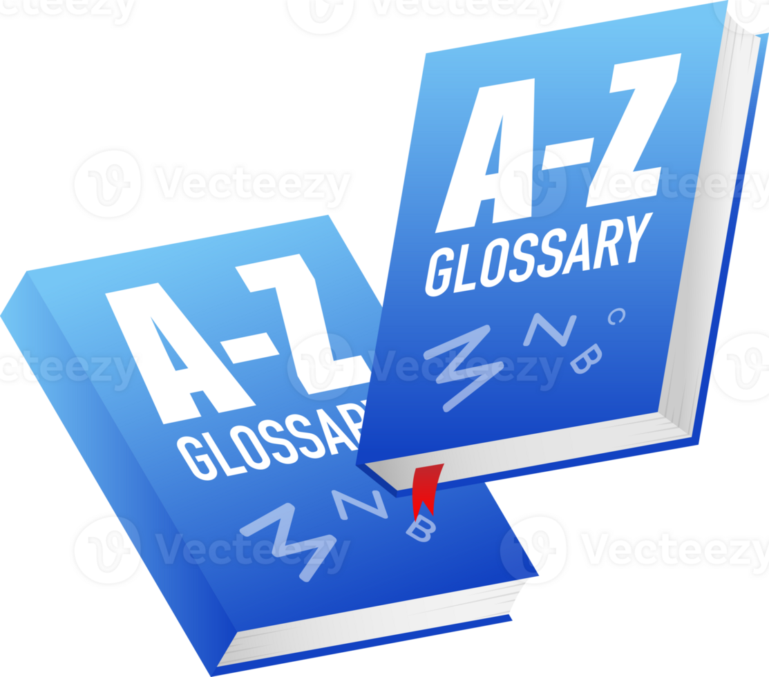 Glossary Books icon. Textbook with bookmark. Diary or notebook. illustration. png