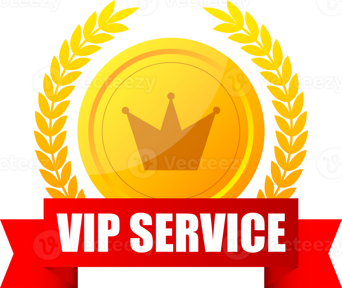 Golden symbol of exclusivity, the label VIP service with glitter. Very important person - VIP icon. png