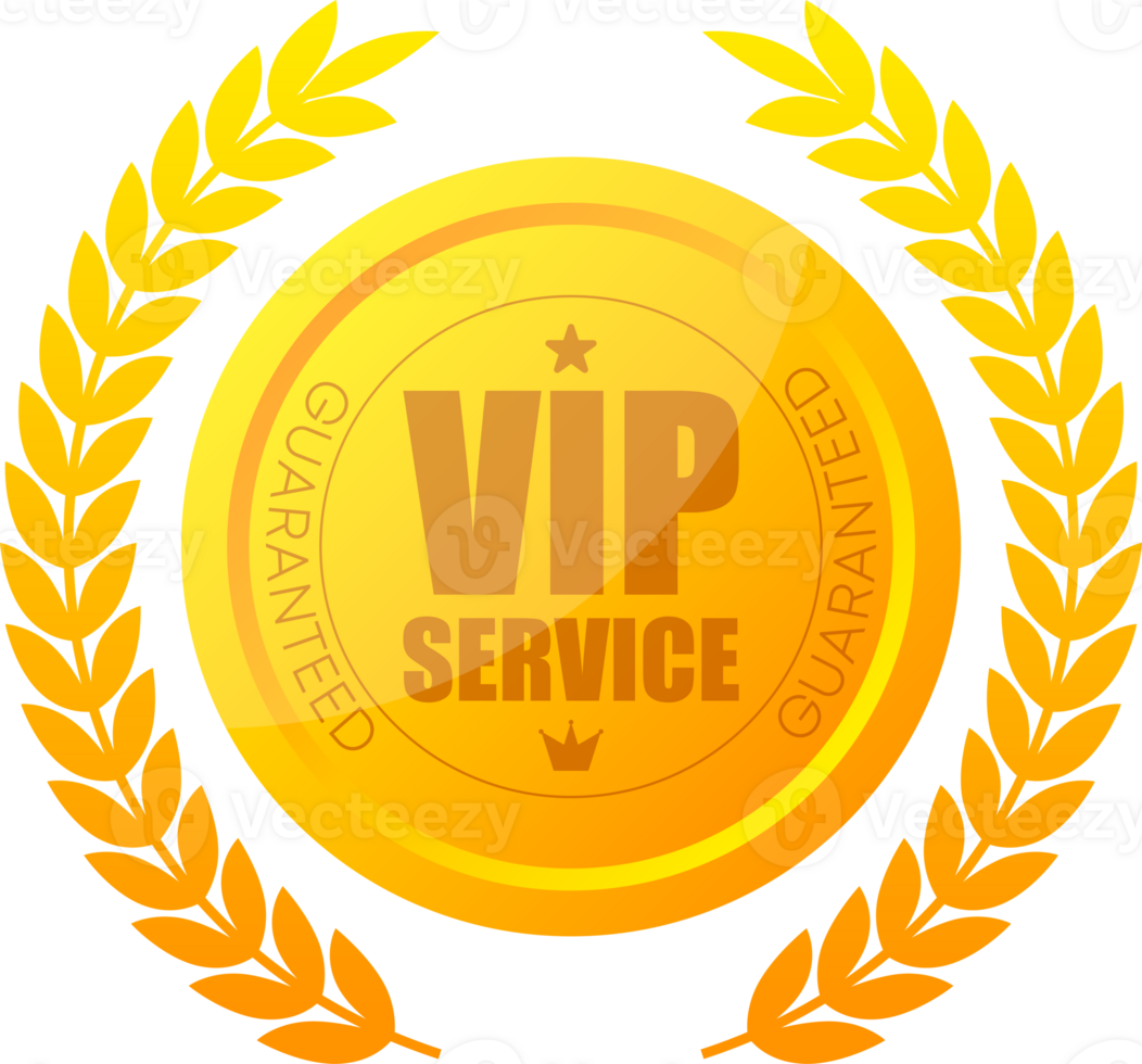 Golden symbol of exclusivity, the label VIP service with glitter. Very important person - VIP icon. png