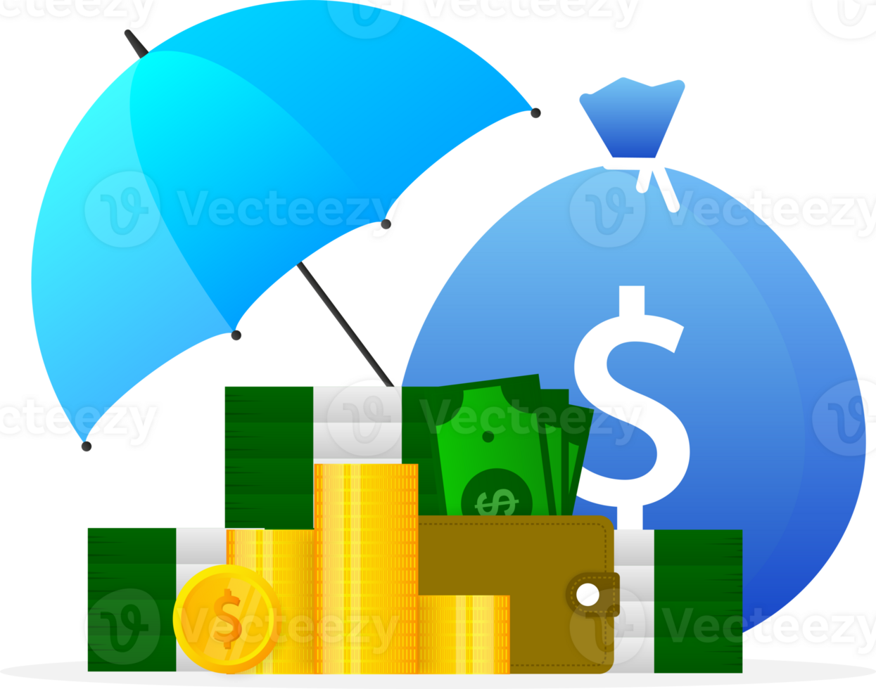 Insurance concept. Insurance policy. Money Guarantee. illustration. png
