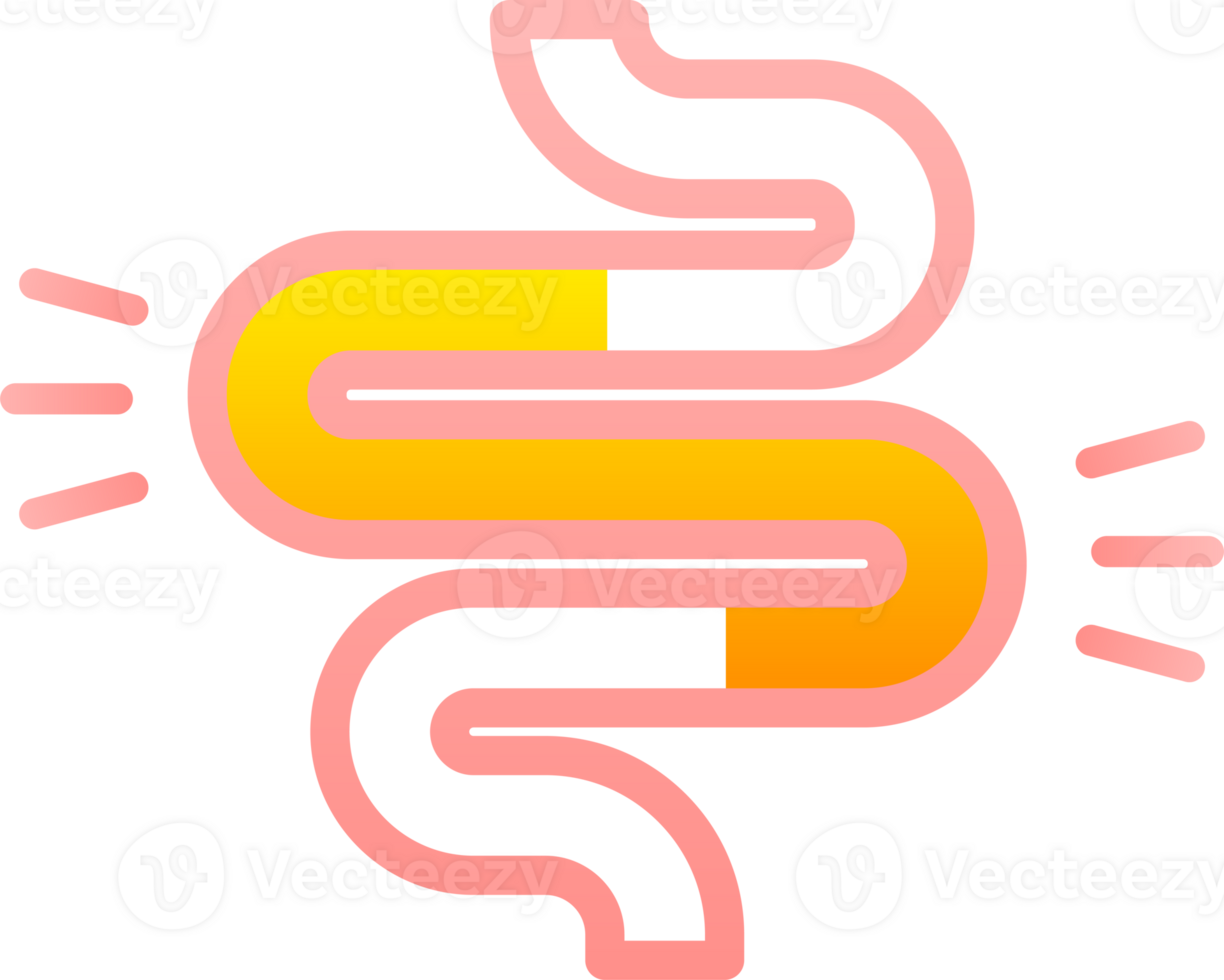 Colitis. Stomach. Abdominal, bloating. Health care. illustration. png