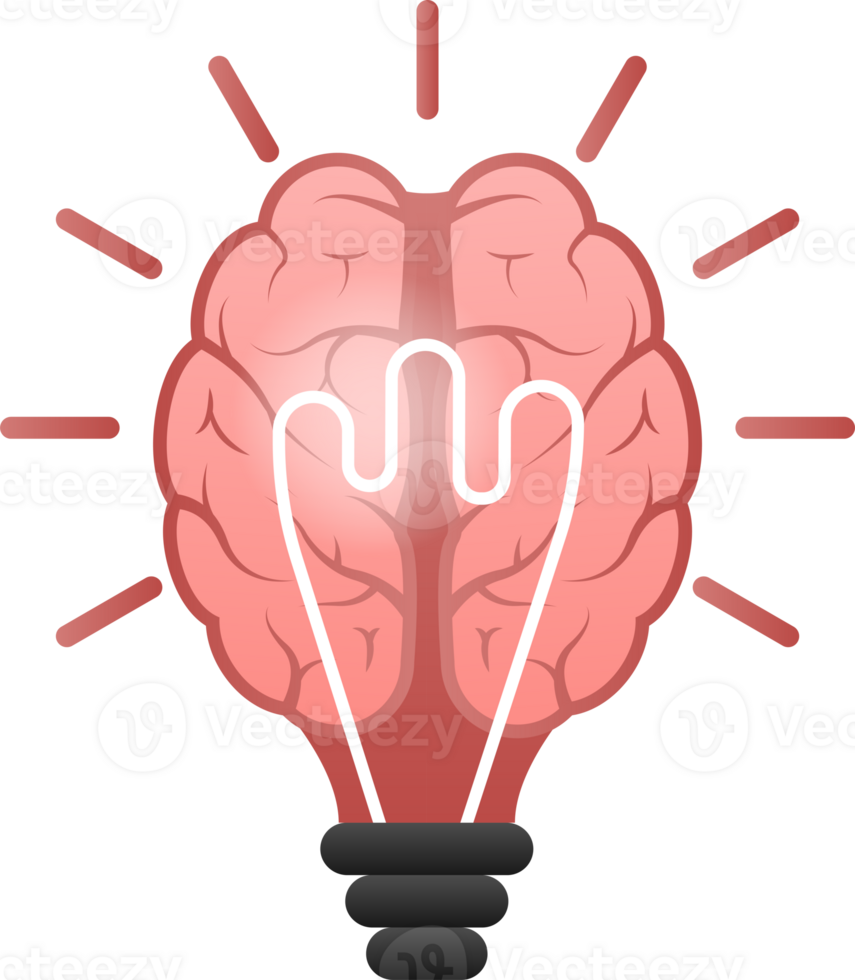 Idea brain. Creative thinking. Idea, solution. Positive, motivation. png