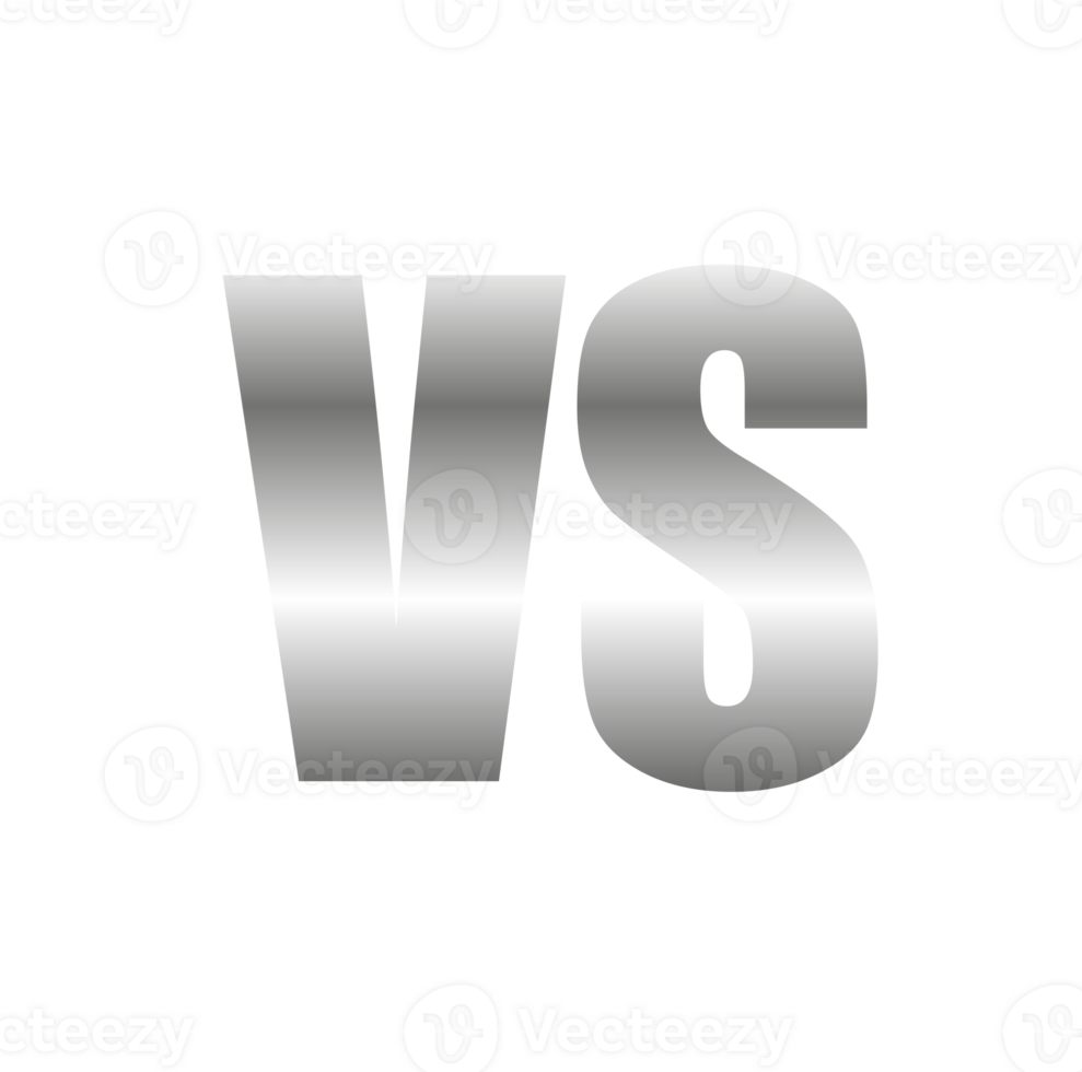 Versus logo vs letters for sports and fight competition. Battle vs match png