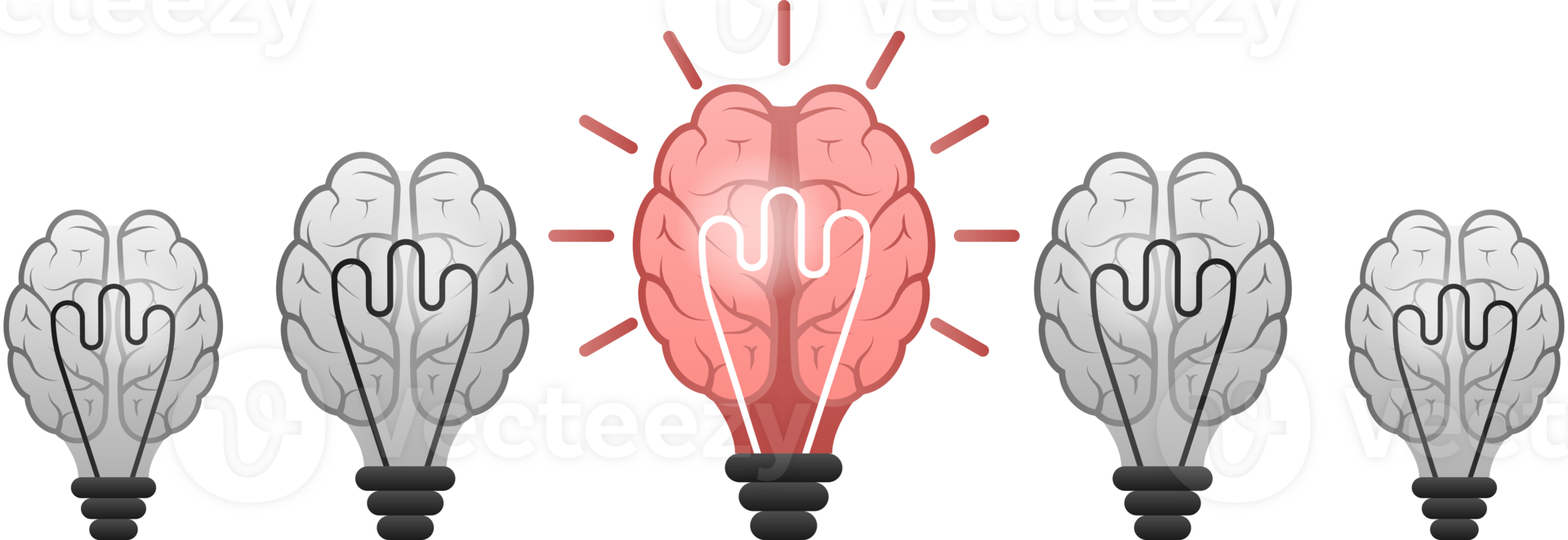 Idea brain. Creative thinking. Idea, solution. Positive, motivation. png