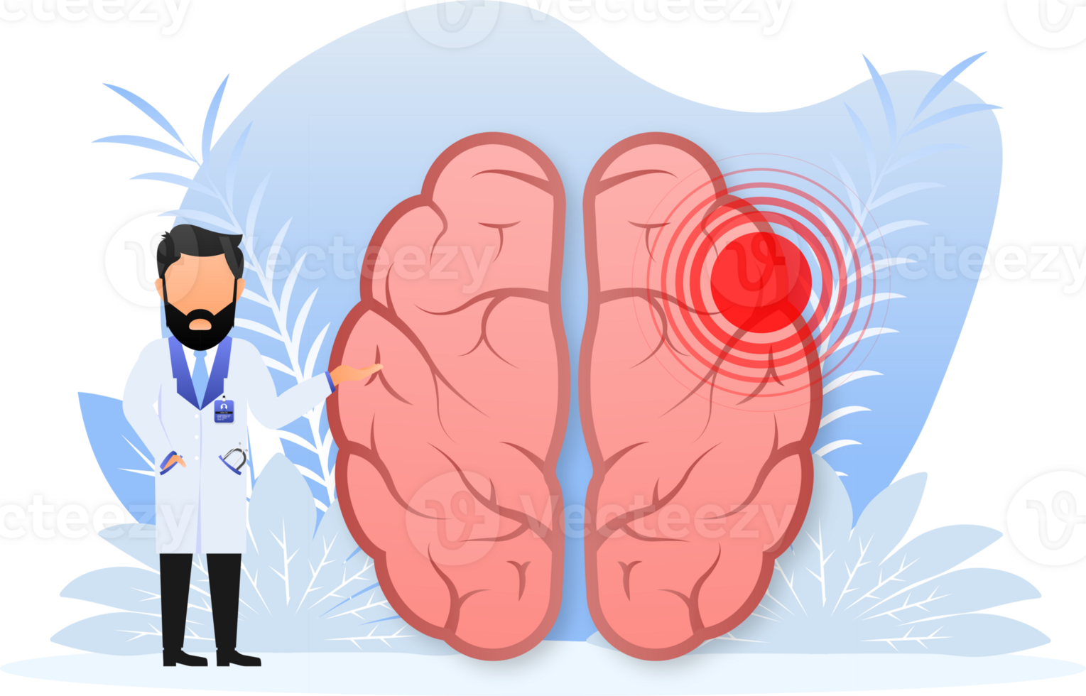 Headache brain. Health care. Migraine. illustration. png