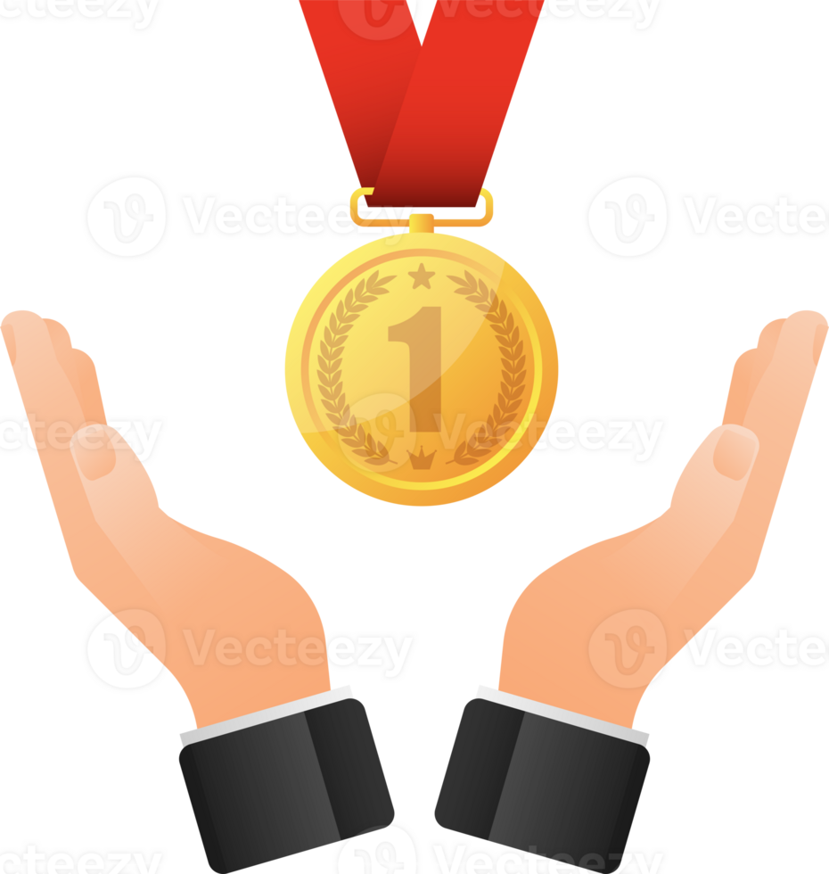 Gold Champion and winner awards - 1st, 2nd and 3rd place awards set. png