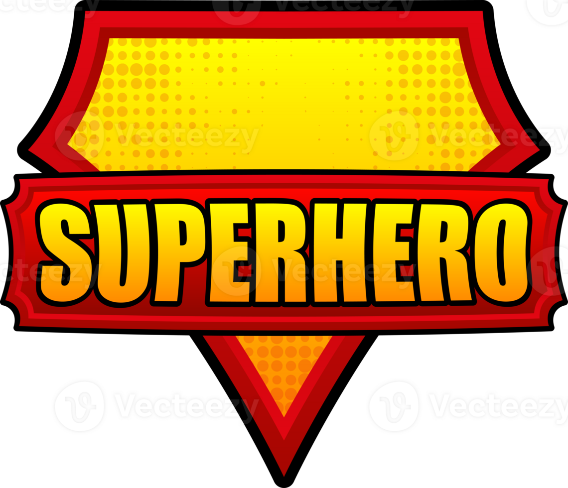 Superhero logo template. Frame with divergent rays. Super hero shield. png