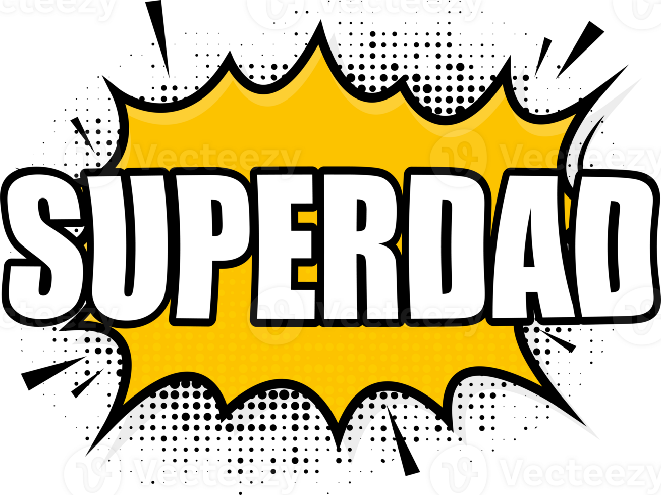 Superdad logo template. Frame with divergent rays. Super dad shield. png