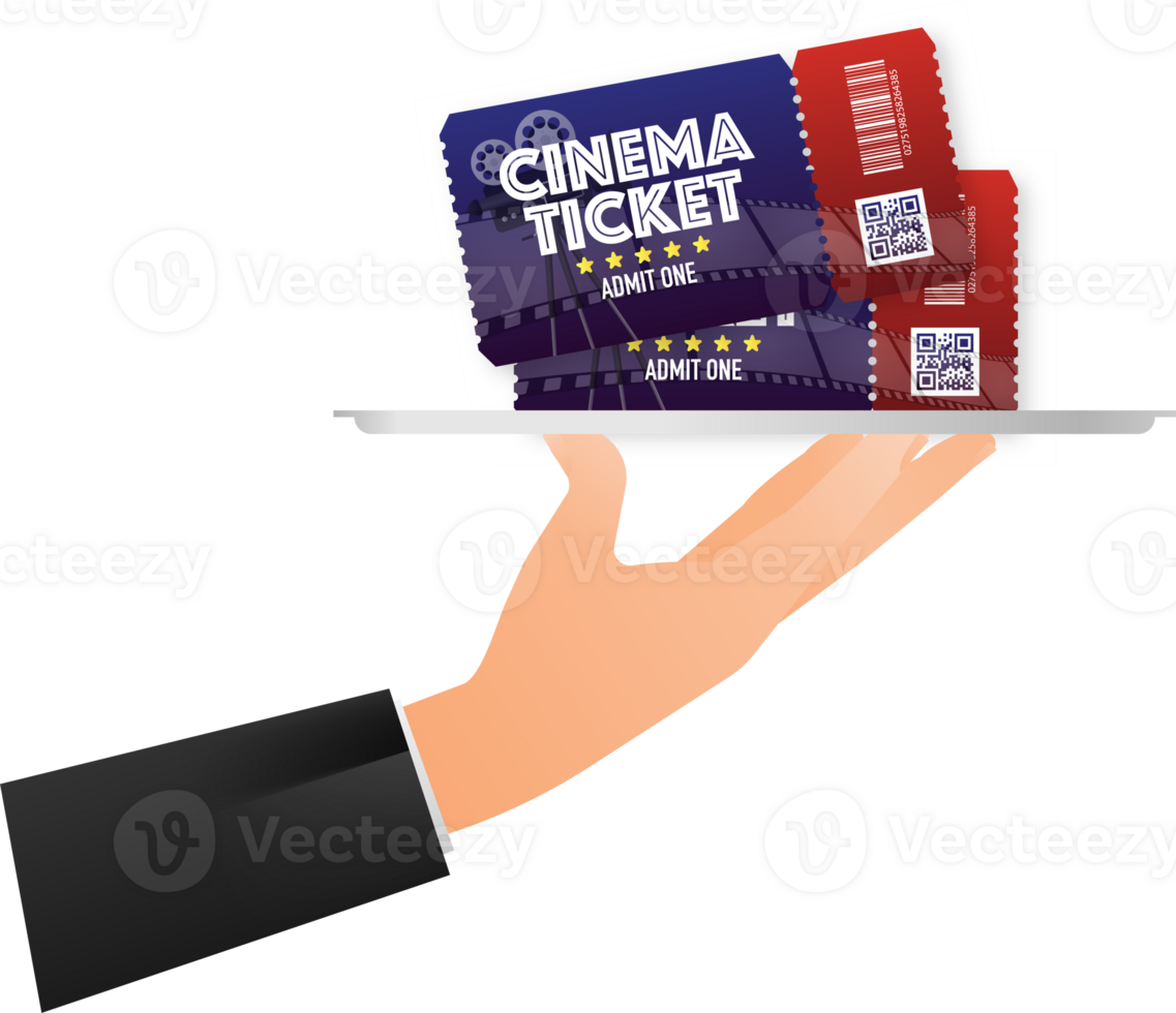 Cinema ticket Card. Music, movie festival. illustration. png