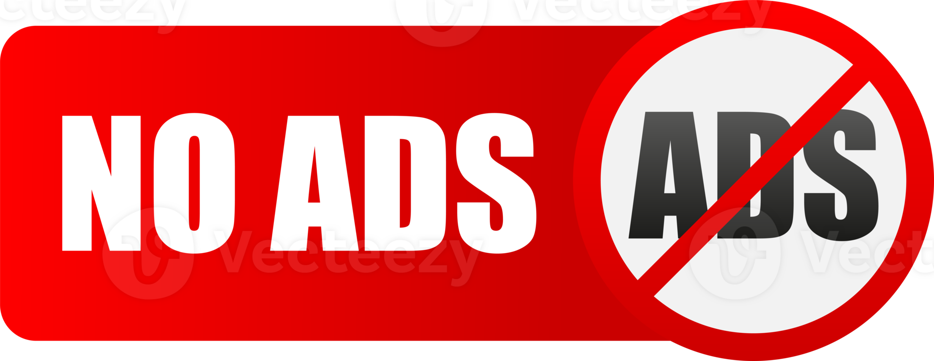 No ads for promotion red sign. Digital security concept. Ad blocking. stock illustration. png