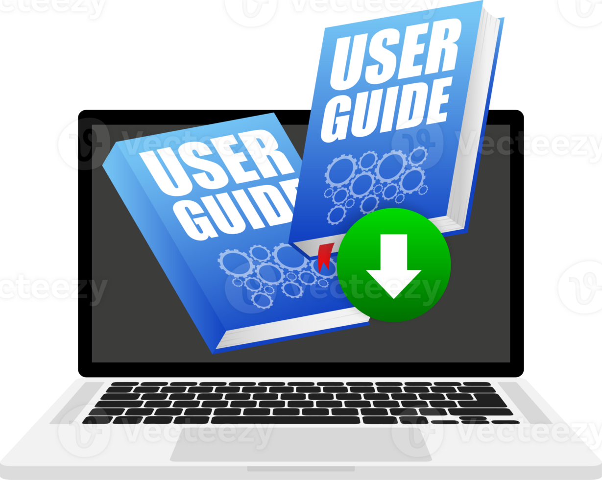 User guide Books download icon. Textbook with bookmark. Diary or notebook. illustration. png