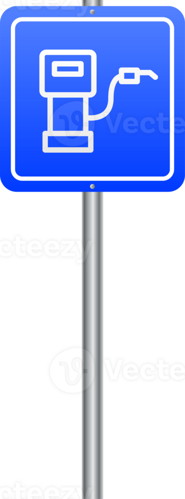 Gas station road sign. Fuel Station, pump. illustration. png