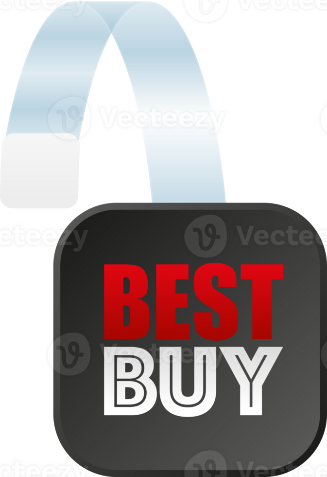 Best buy Price tag. Advertising sale wobbler. Discount promotion. illustration png