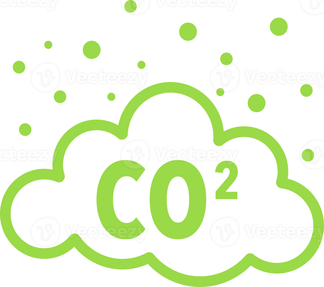 Co2 emissions icon. Carbon dioxide. Car CO2 cloud. png
