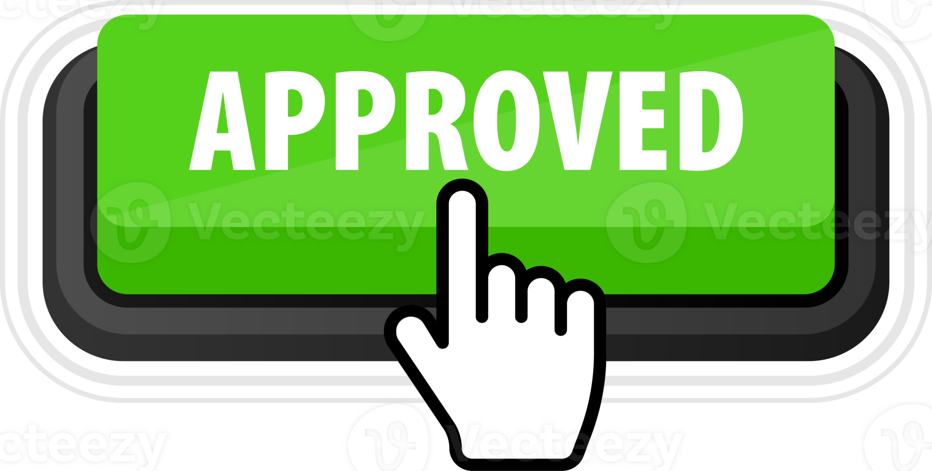 Approved rejected button, sign. Check mark, approval sign. png