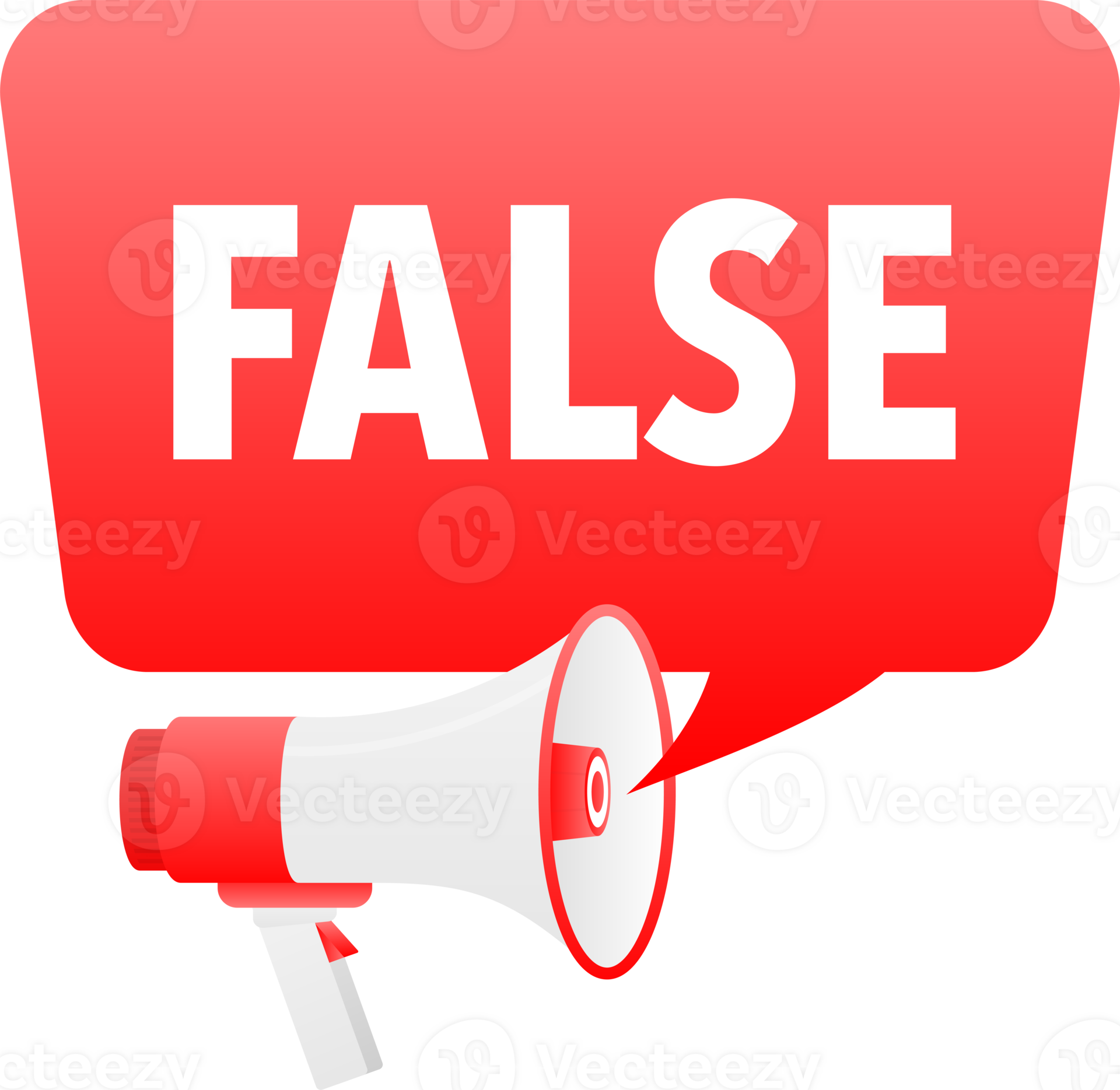 True false megaphone, sign. Check mark and cross. 50702526 PNG