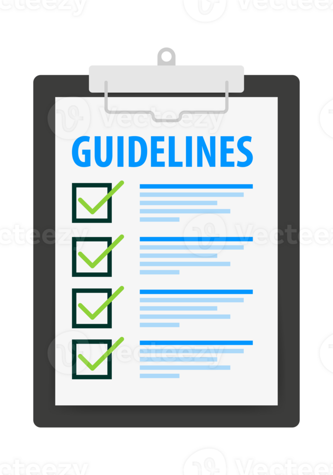 Guidelines document. Business guide standard. illustration. png