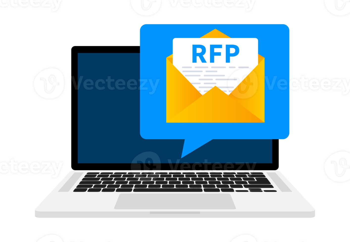RFP - request for proposal Document, contract in the hand png