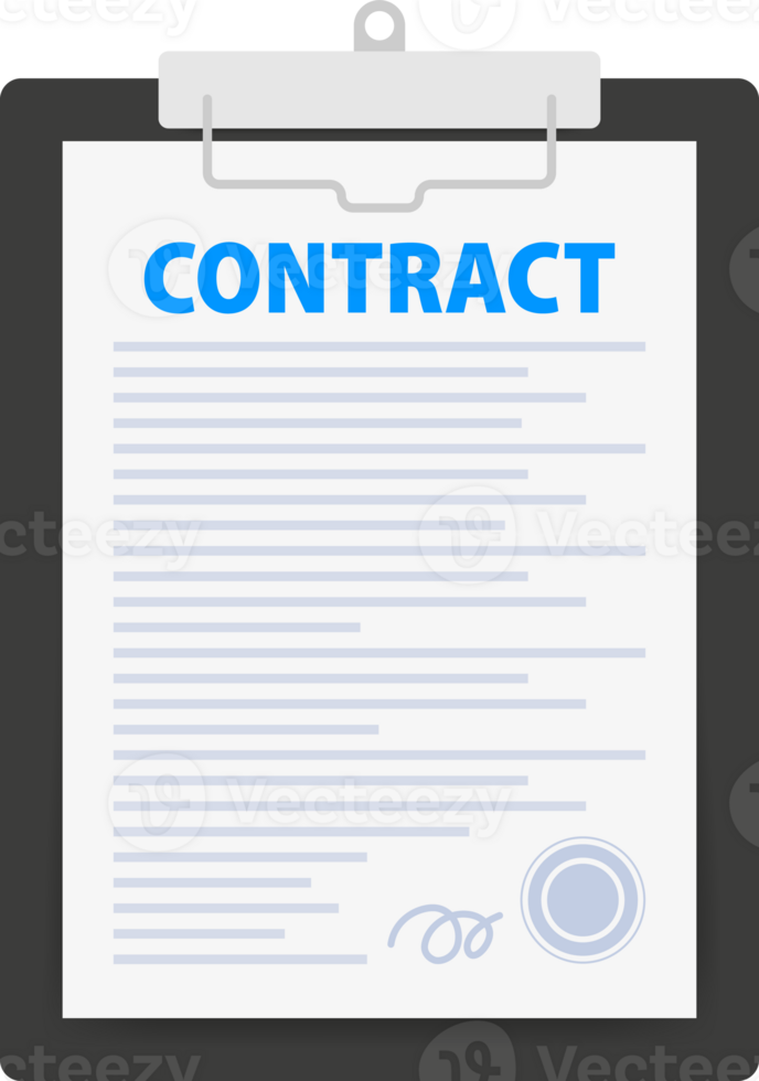 contrarre documento modulo. cartello contrarre. illustrazione. png