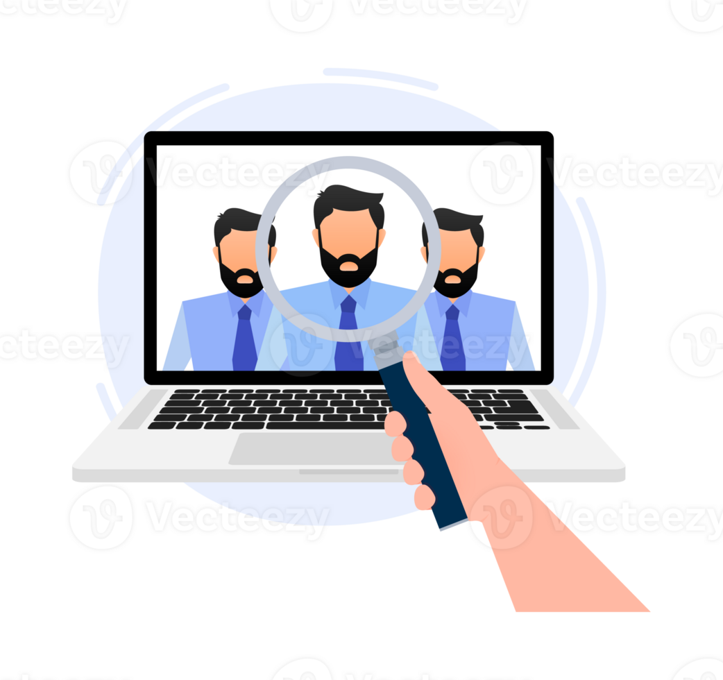 Find person for job. We are hiring. Searching for professional stuff. png