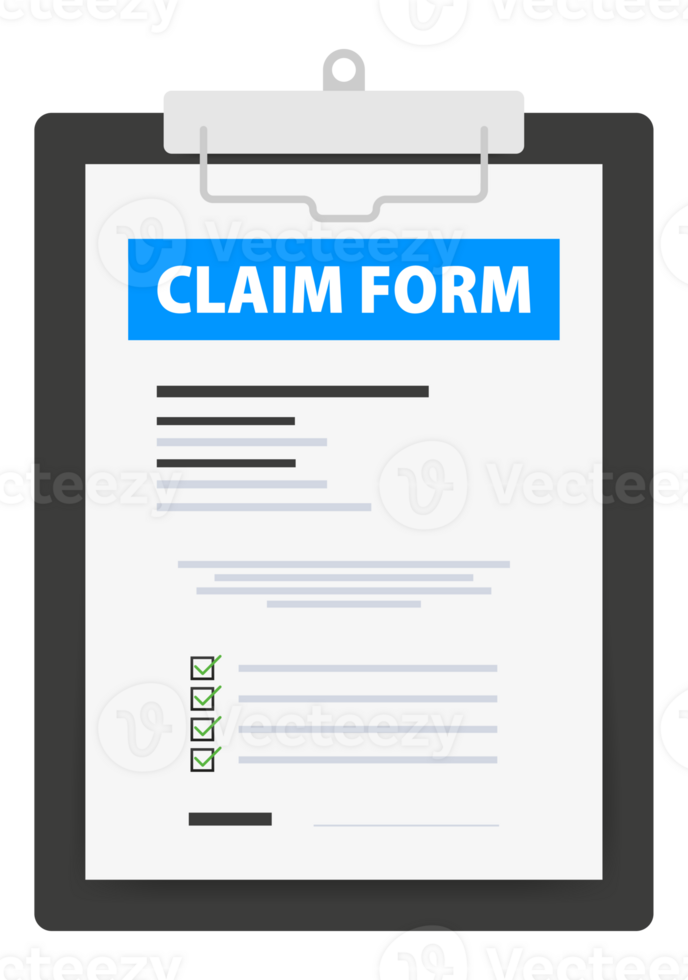 Claim form document. Insurance application form. Accident Snd insurance png