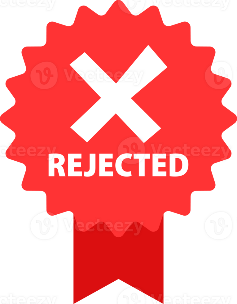 Approved and rejected label. Right and wrong button. Check mark and cross. png