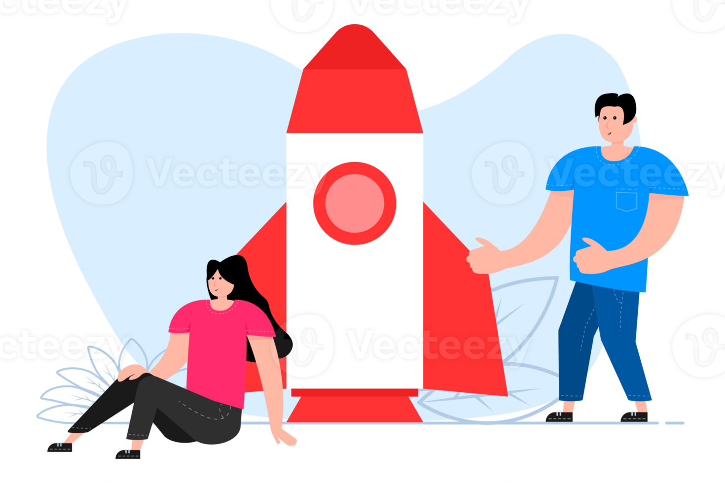 Rocket launch. Spaceship launch. Start up. Super developer. png