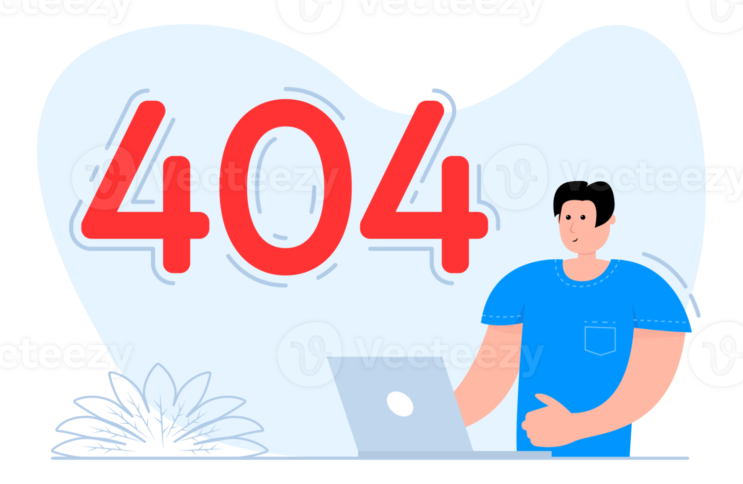 A man stands near the smartphone, on the screen Error 404 page. System error. png