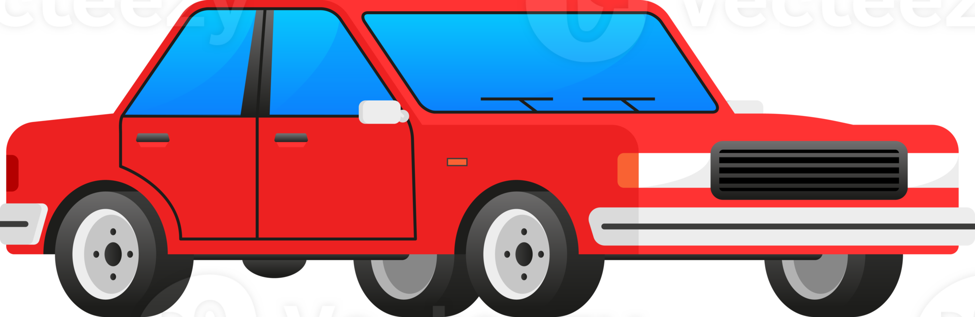Flat cars set. Car collection. illustration. png