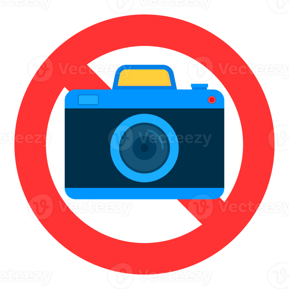 No photo sign. No photographing. Digital photo camera png