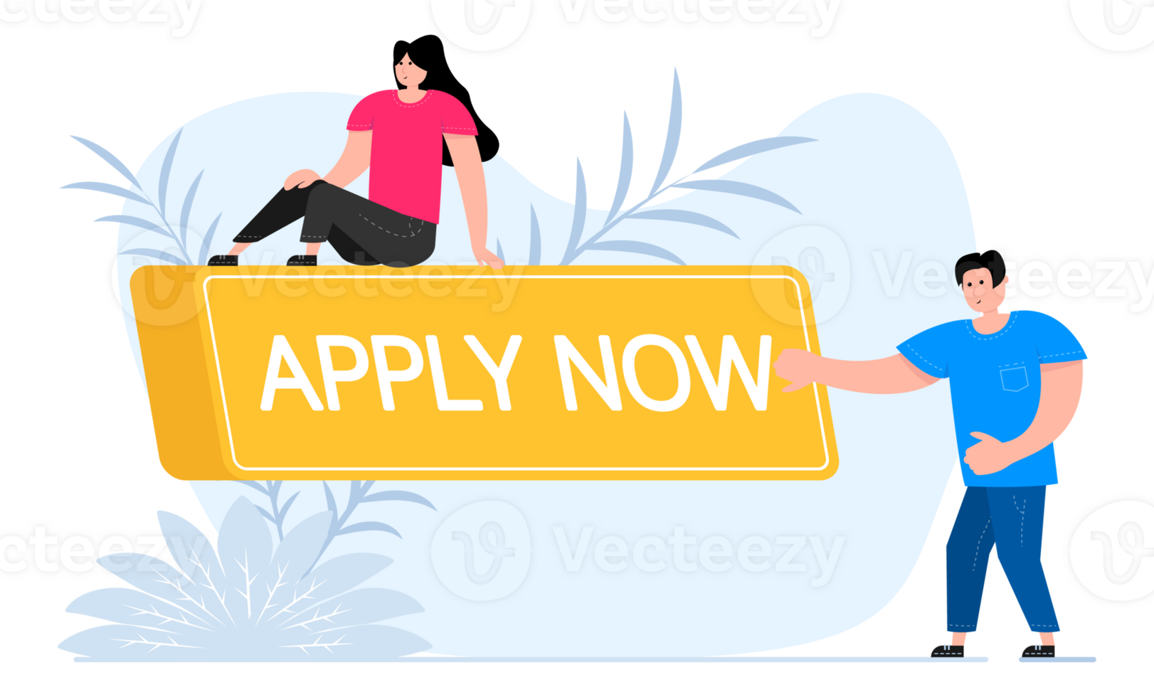 People press button with text Apply now. Click button for app and web design. png