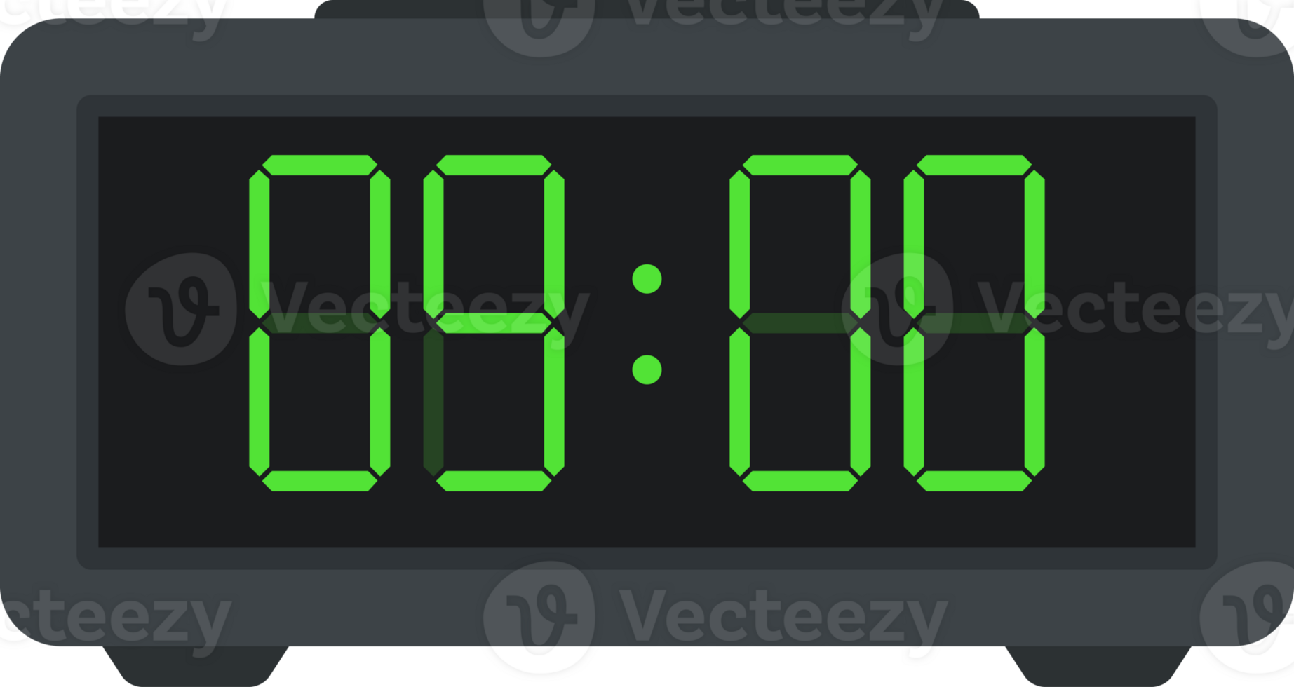 Digital alarm clock. Time icon. illustration. png