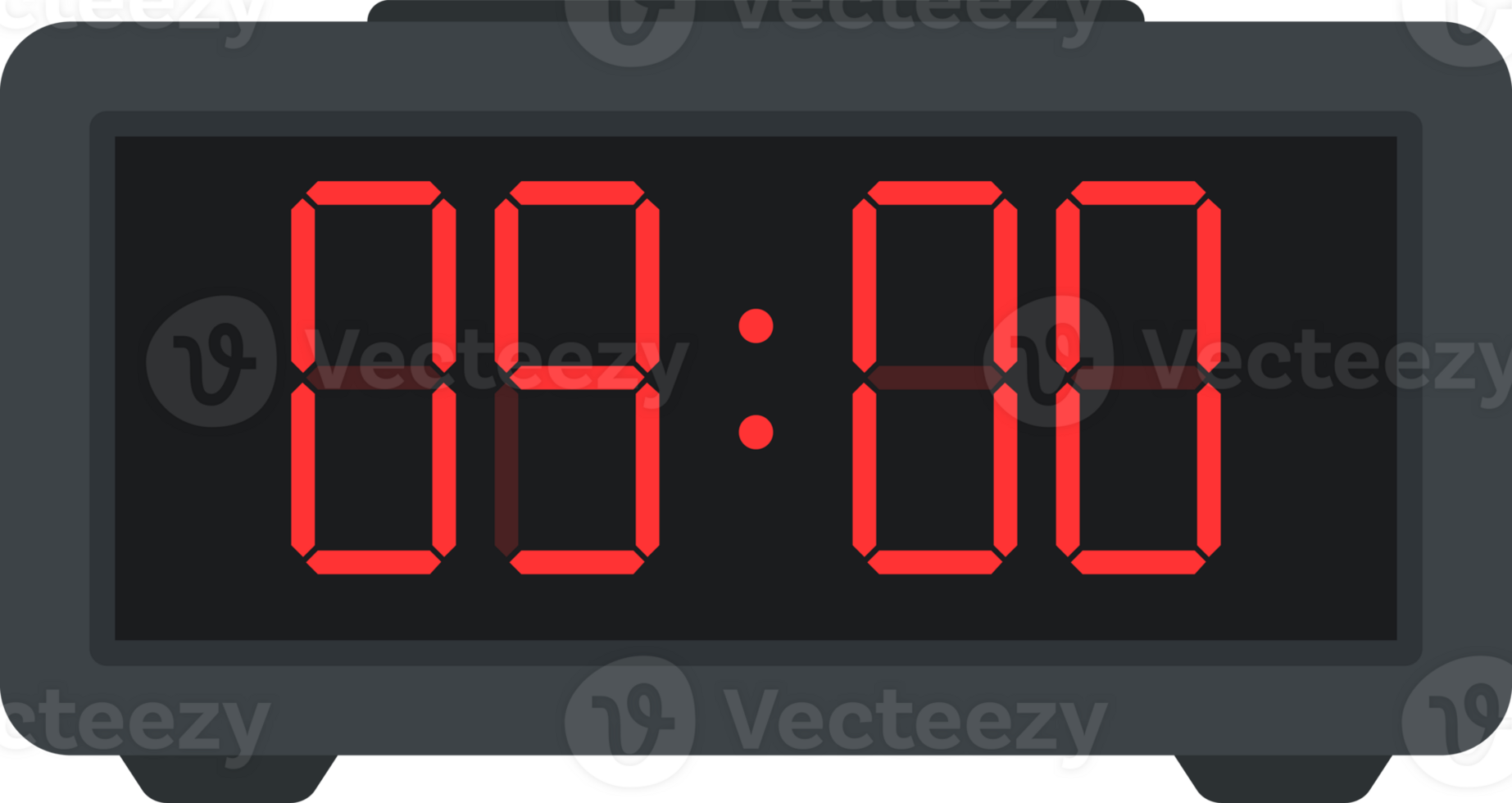 Digital alarm clock. Time icon. illustration. png