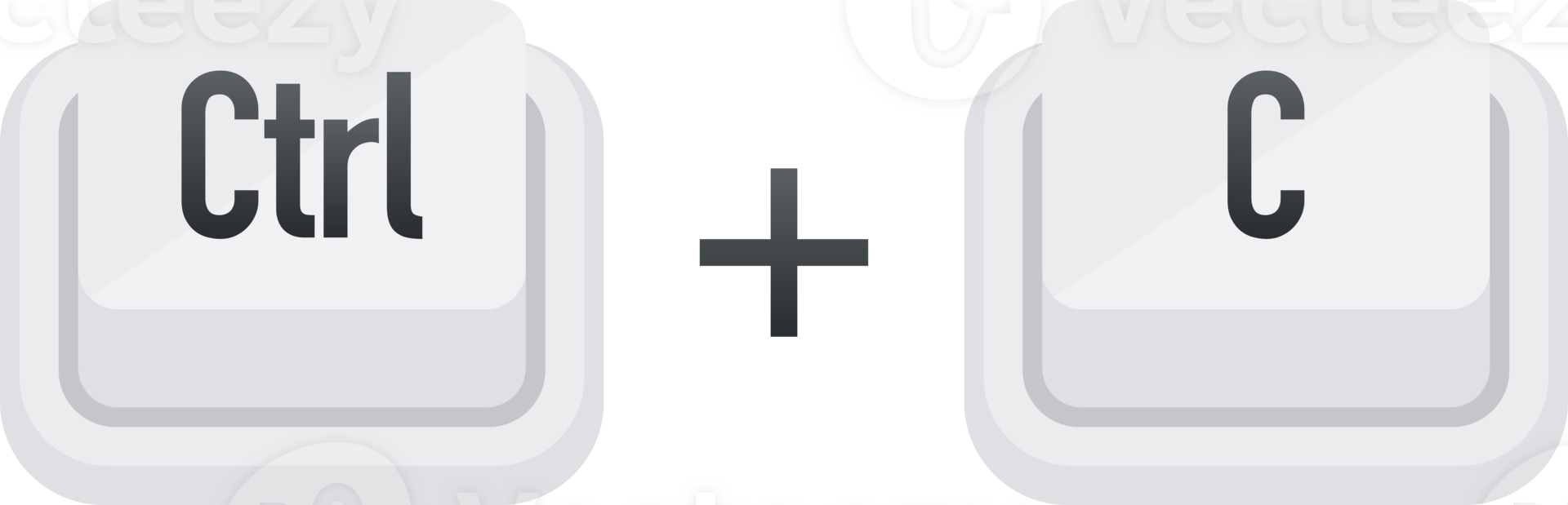 Ctrl C and Ctrl V Keyboard keys. Shortcut keys png
