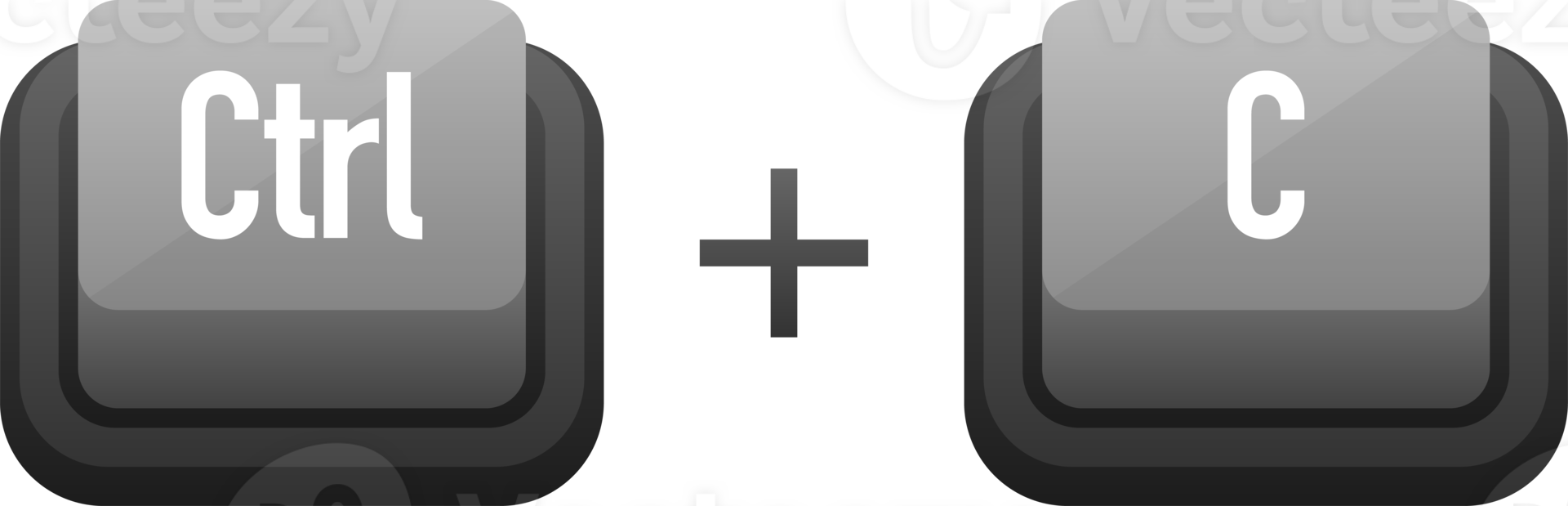 Ctrl C and Ctrl V Keyboard keys. Shortcut keys png