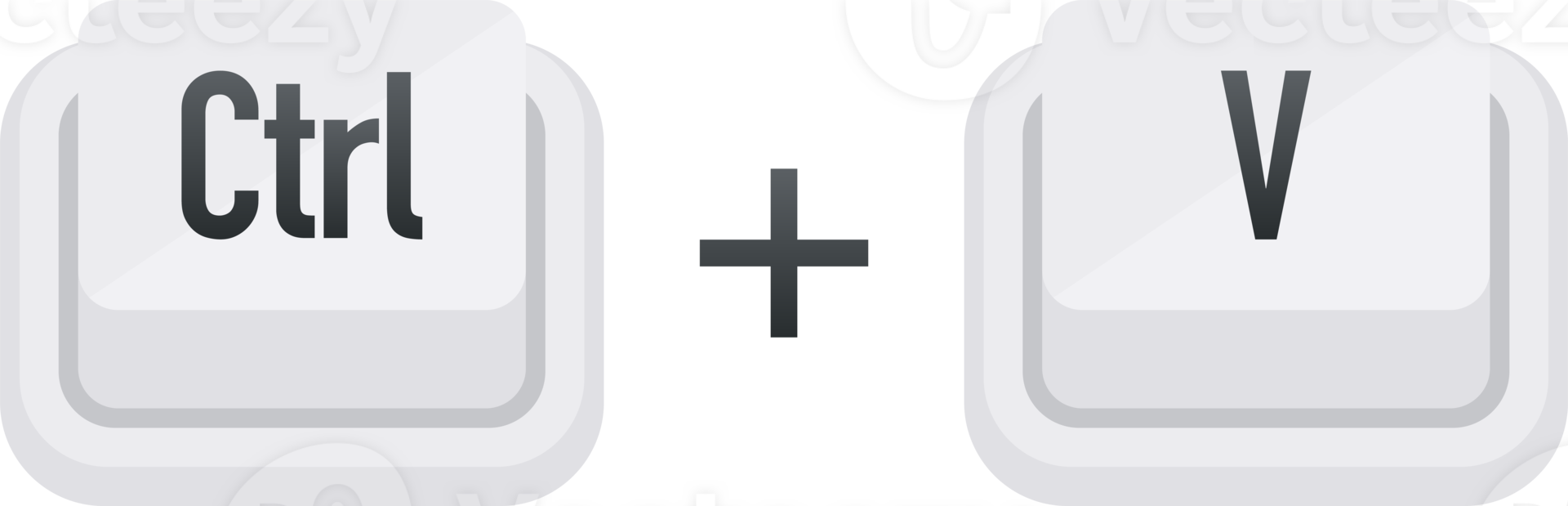 Ctrl C and Ctrl V Keyboard keys. Shortcut keys png