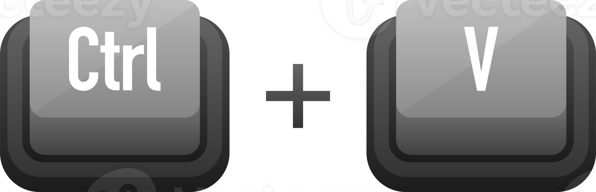 Ctrl C and Ctrl V Keyboard keys. Shortcut keys png