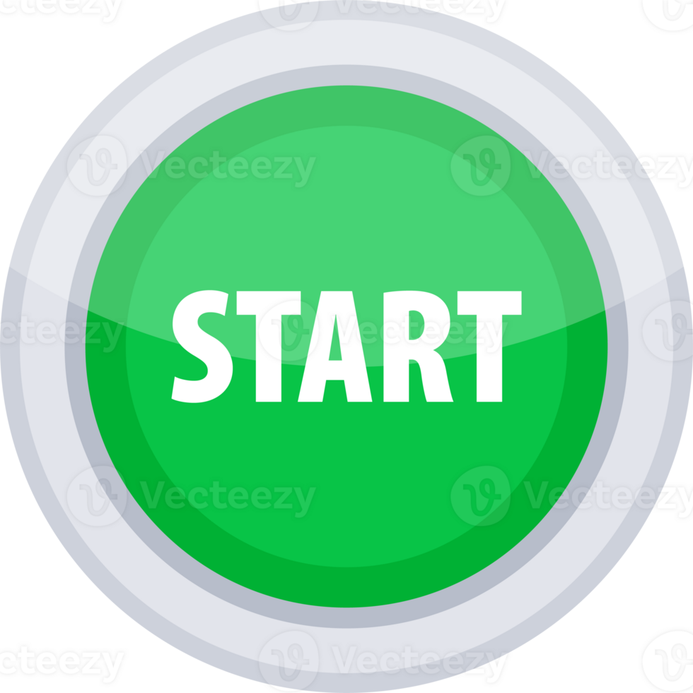 Green Start and Red Stop Button. Press button icon png