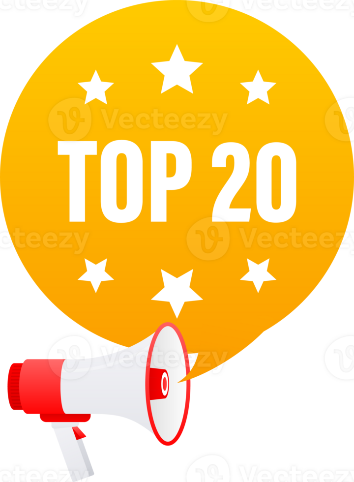 TOP banner. Chart leader rating. Top 3 5 10 20 100 png