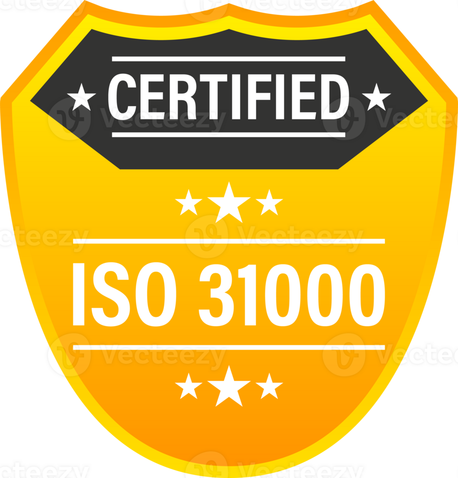 ISO certified set stamp and labels. Quality management system certified png