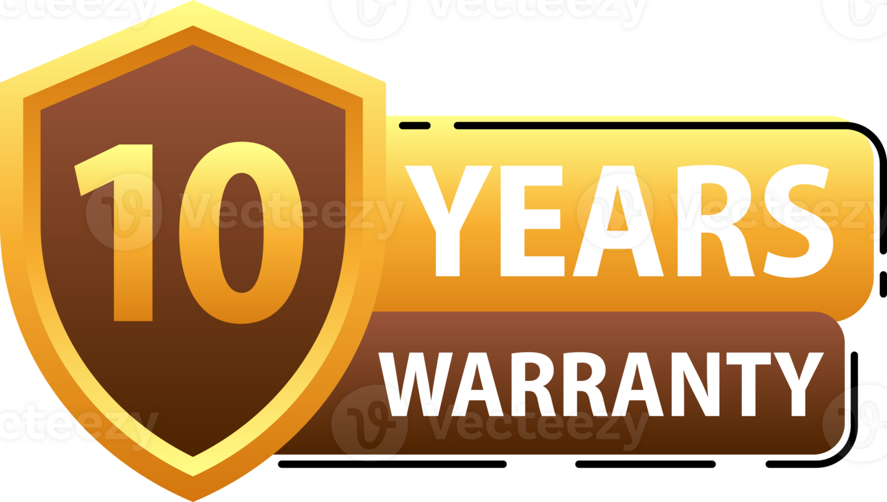 Years warranty shield label. Assuring Quality and Durability with Extended Warranty Coverage png