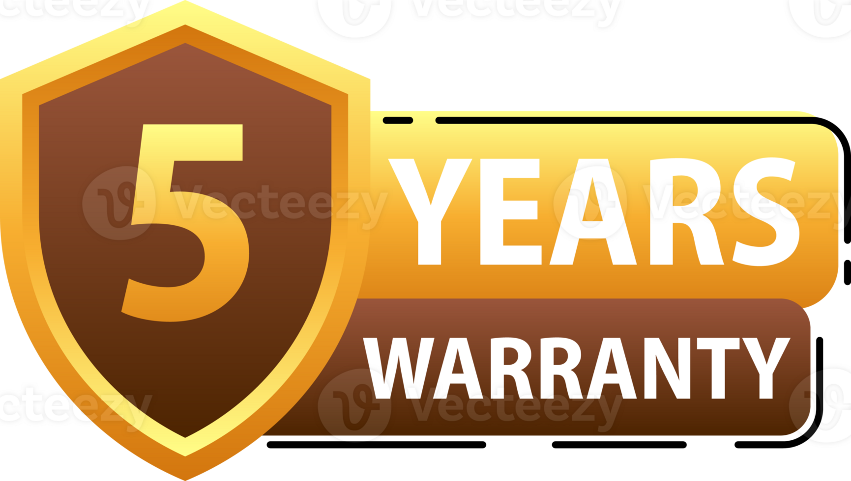 Years warranty shield label. Assuring Quality and Durability with Extended Warranty Coverage png
