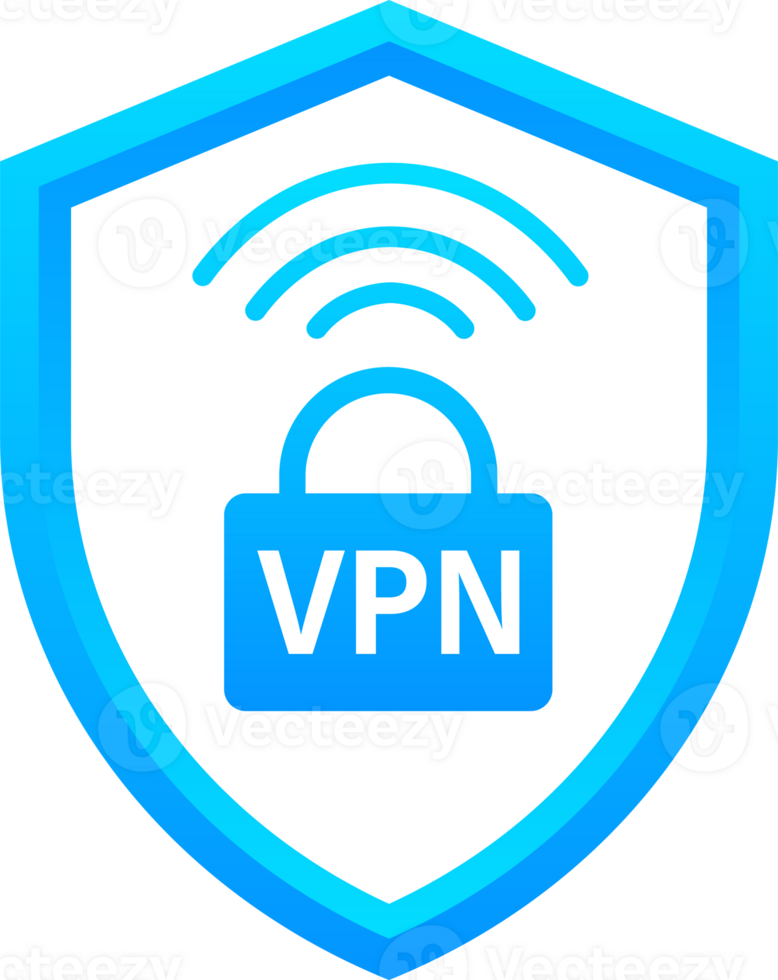 VPN Virtual private network connectivity. Shield with VPN png