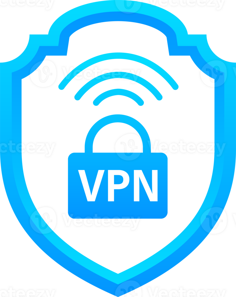 VPN Virtual private network connectivity. Shield with VPN png