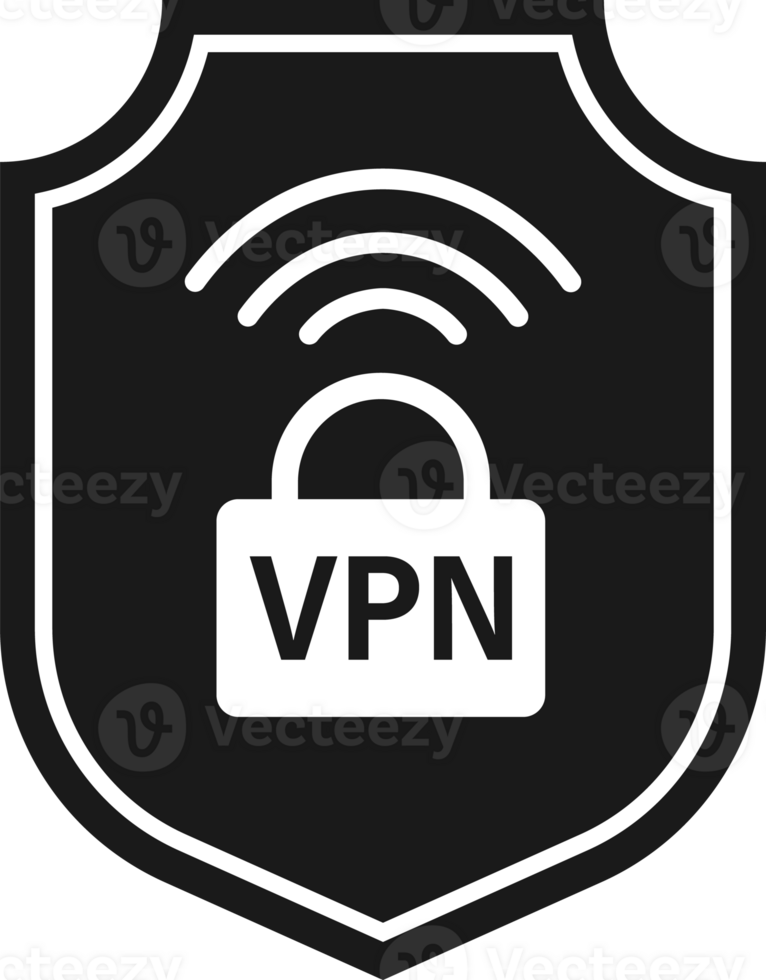 VPN Virtual private network connectivity. Shield with VPN png