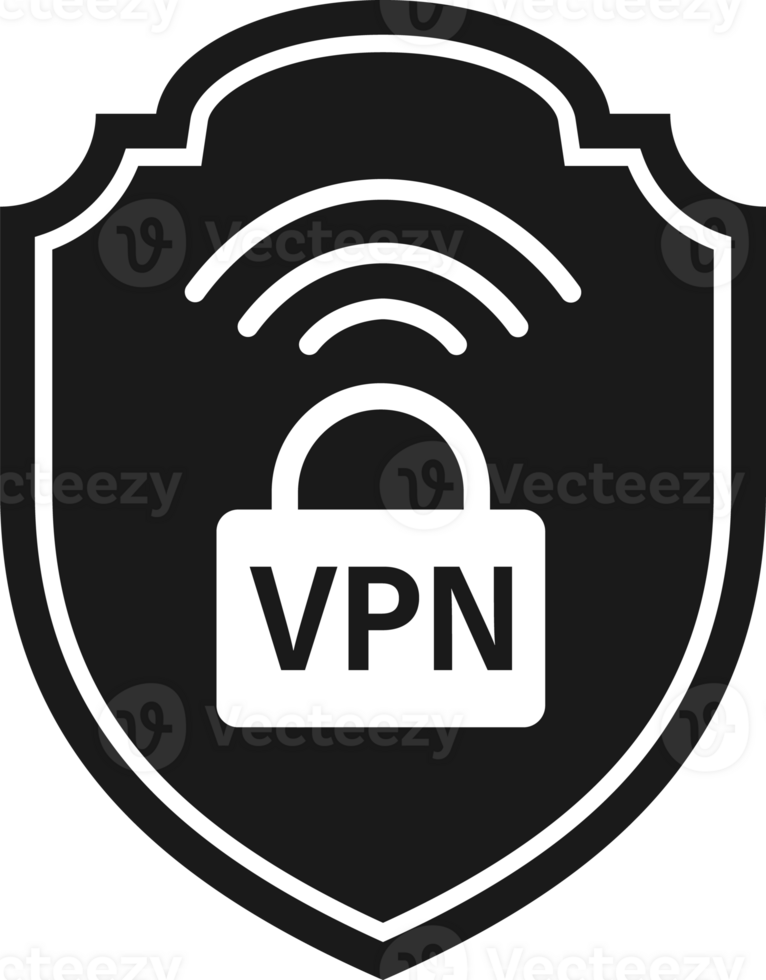 VPN Virtual private network connectivity. Shield with VPN png