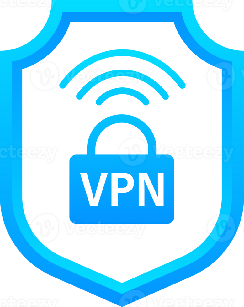 VPN Virtual private network connectivity. Shield with VPN png